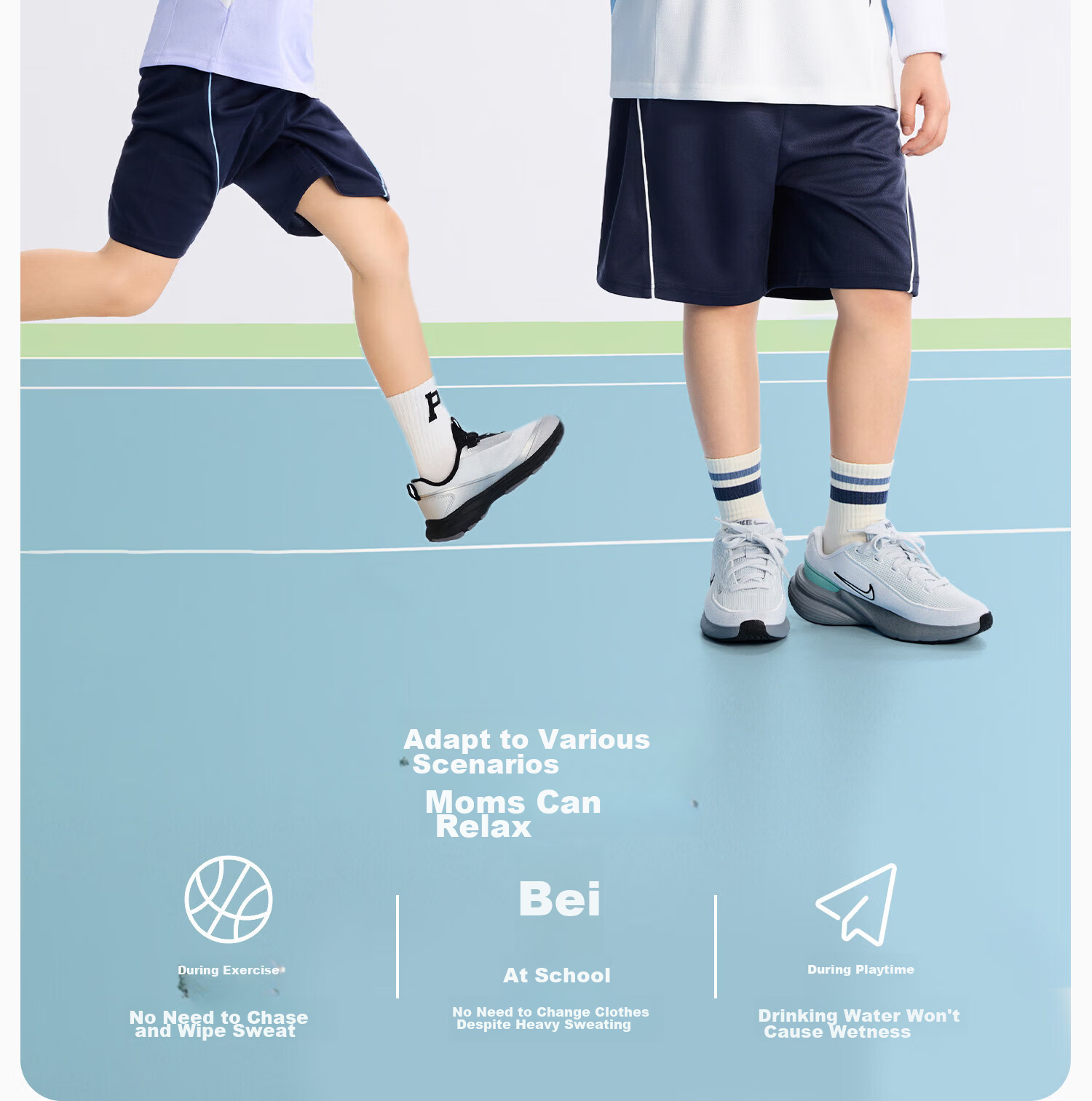 Zuo Xi Boys' Summer Sportswear Set A-Class 2026 Patchwork Mesh Quick-Dry Breathable White 150 16